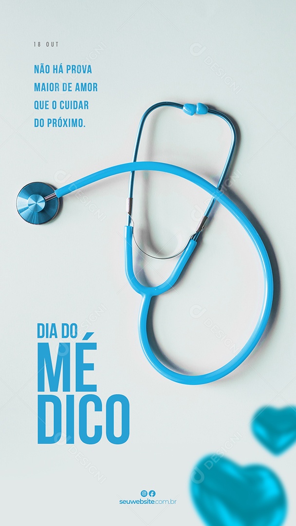 Dia Do Médico 18 De Outubro Data Comemorativa Social Media PSD Editável