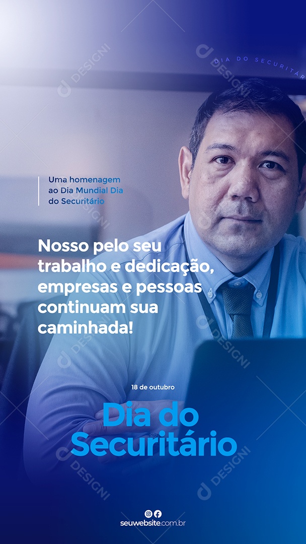 Dia Do Securitário Data Comemorativa 18 De Outubro Social Media PSD Editável