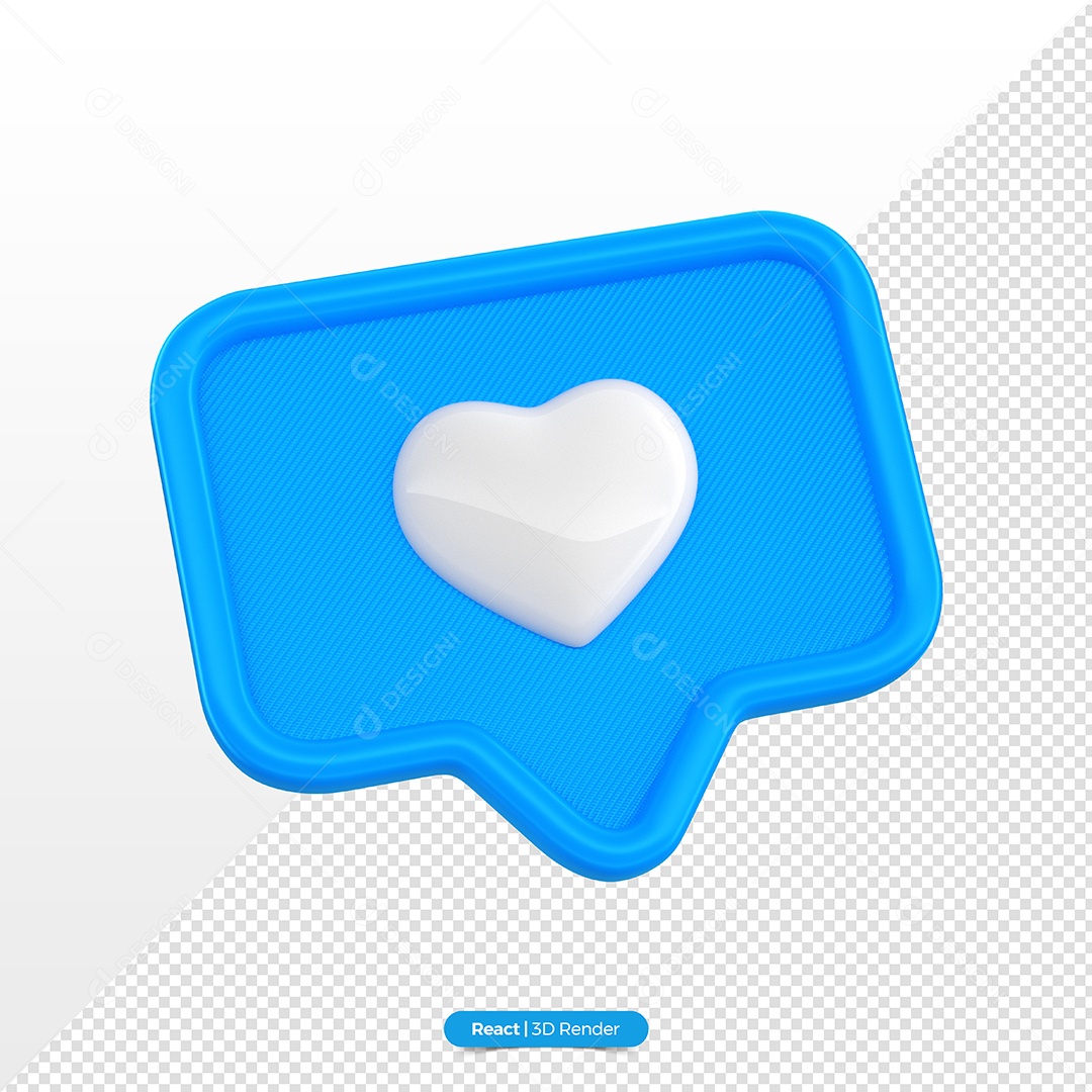Emoji de Curtida de Novembro Azul Elemento 3D Para Composição PSD