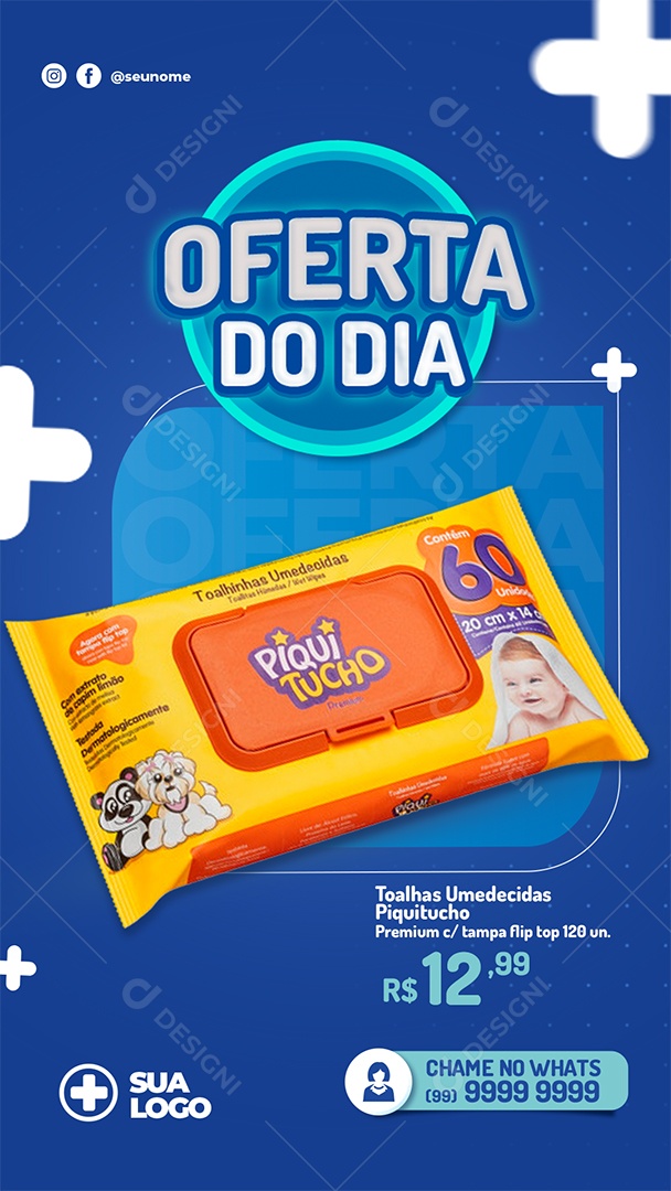 Oferta Do Dia Toalha Umedecida Promoções Social Media PSD Editável