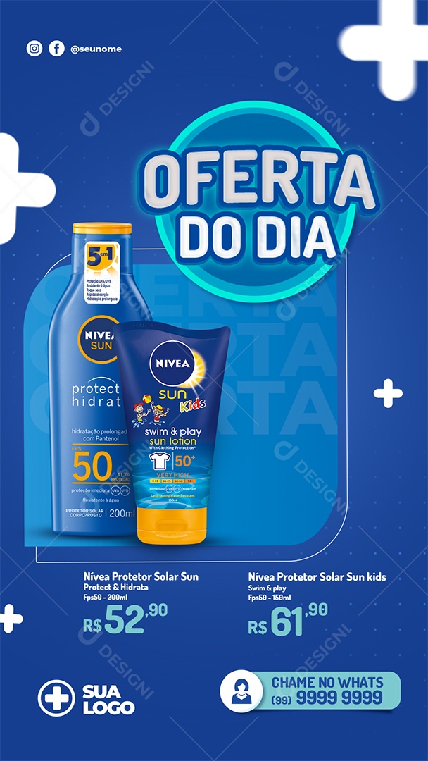 Oferta Do Dia Protetor Solar Promoções Social Media PSD Editável