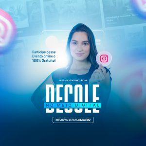 Participe Desse Evento Online e 100% Gratuito Digital Influêncer Social Media PSD Editável