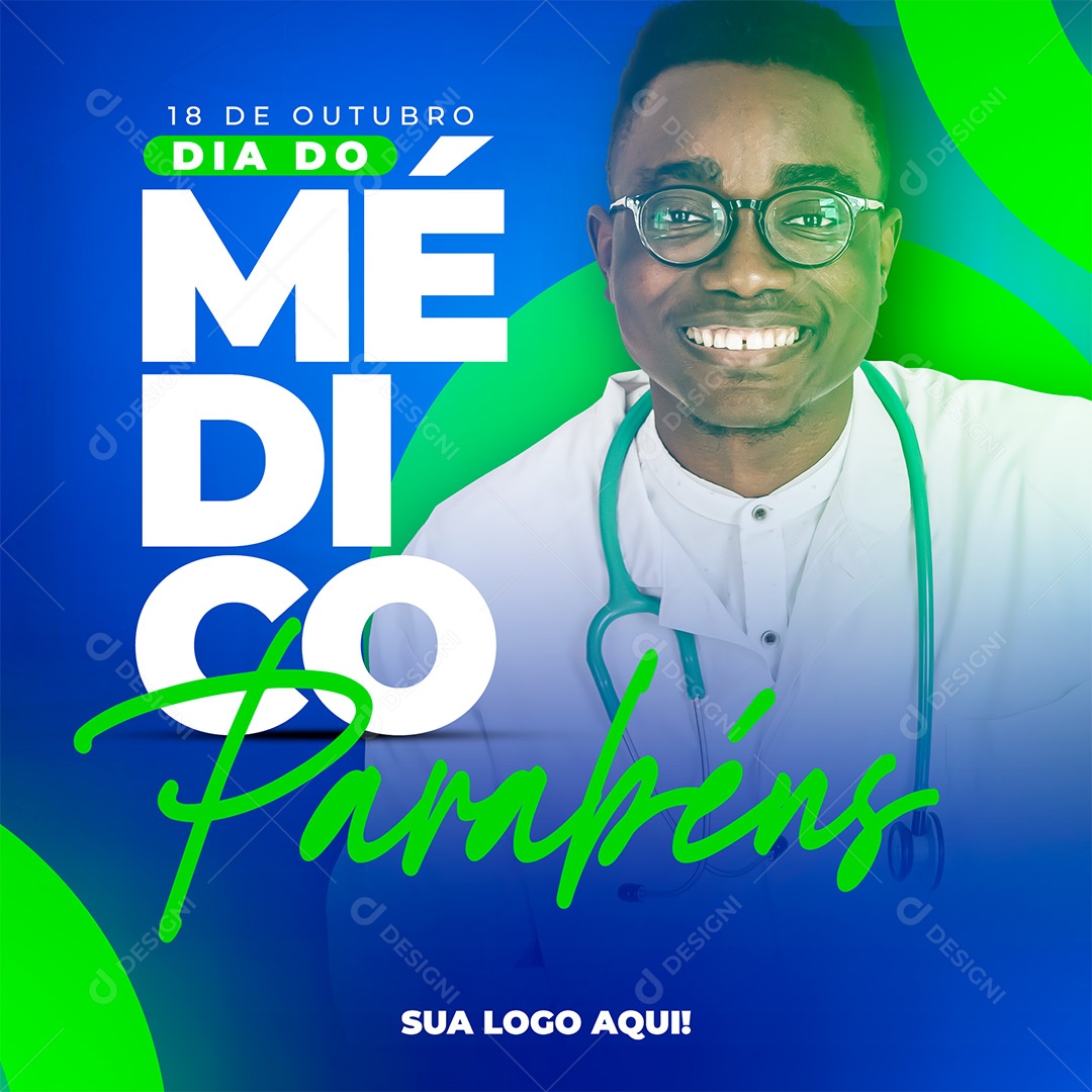 Post Dia do Médico 18 de Outubro Social Media PSD Editável