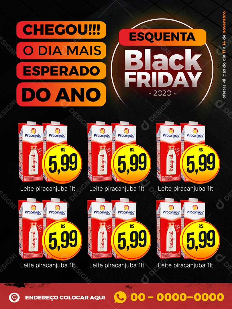Encarte Super Black Friday Promoções Social Media PSD Editável
