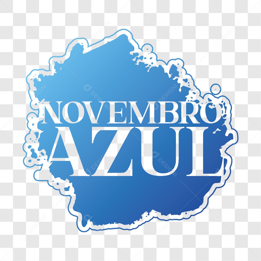 Lettering Novembro Azul EPS + PNG