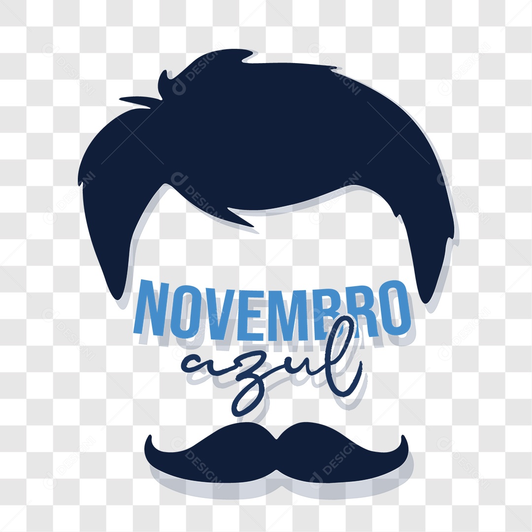 Lettering Novembro Azul EPS + PNG