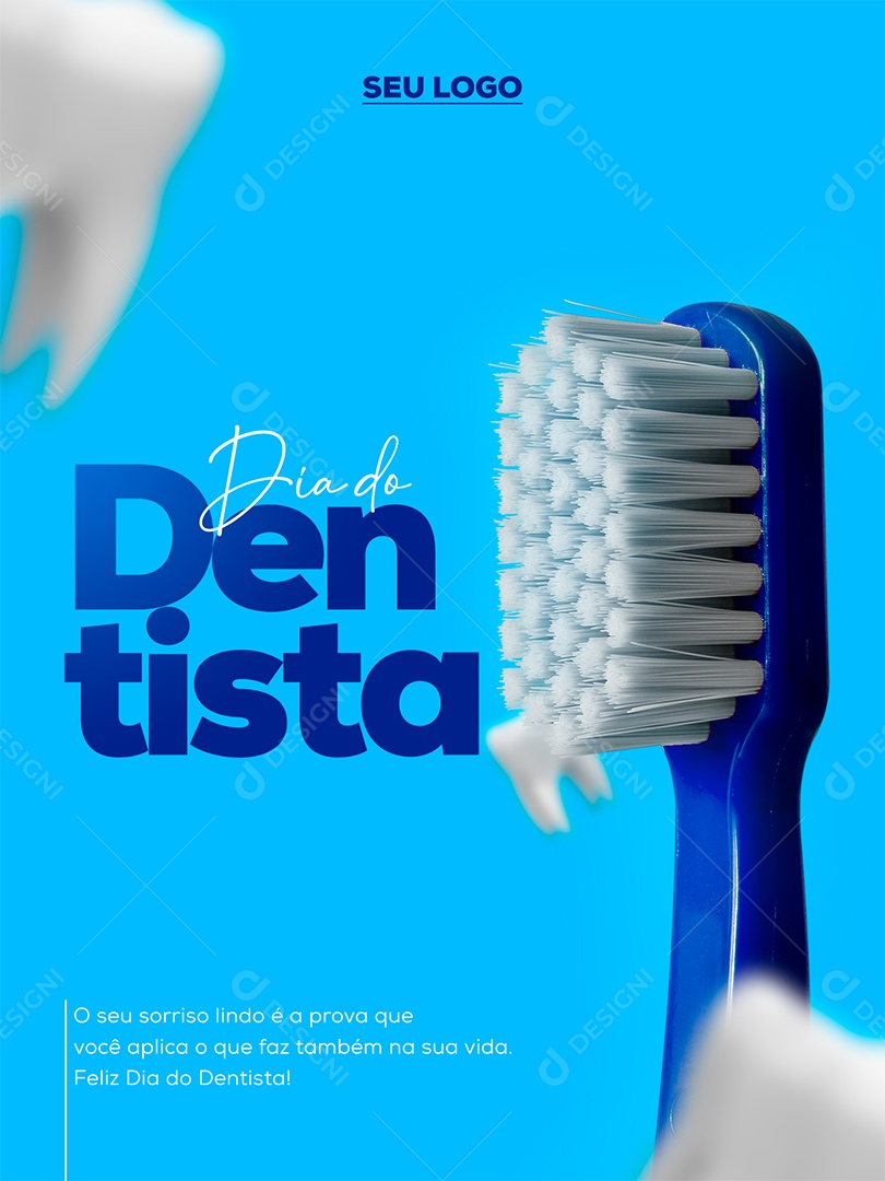 O Seu Sorriso Lindo é a Prova Dia do Dentista Social Media PSD Editável