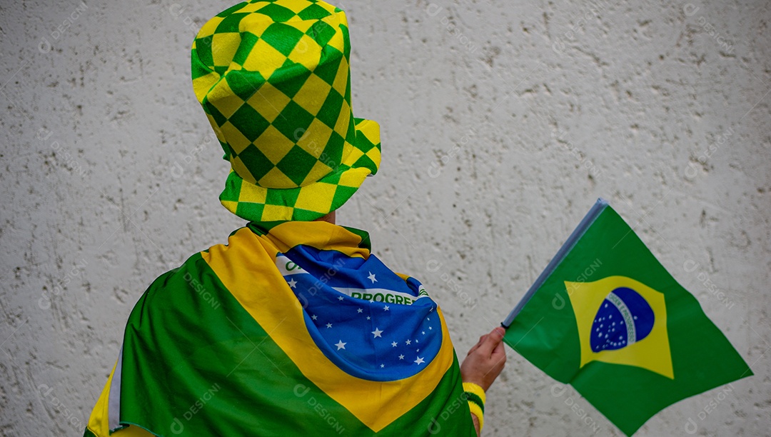 Homem brasileiro torcedor brasileiro brasil Copa do Mundo