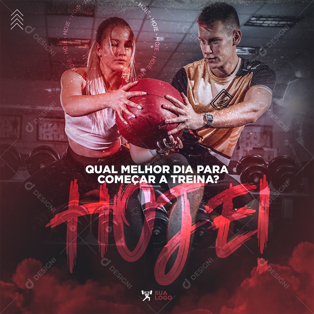 Social Media Academia Começar a Treinar PSD Editável