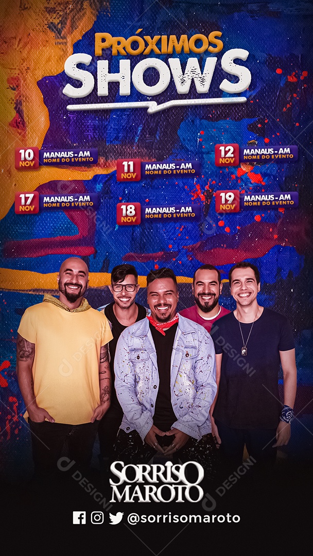 Social Media Flyer Agenda Sorriso Maroto PSD Editável