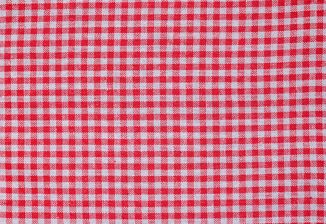 Textura de pano xadrez vermelho e branco bloqueado.