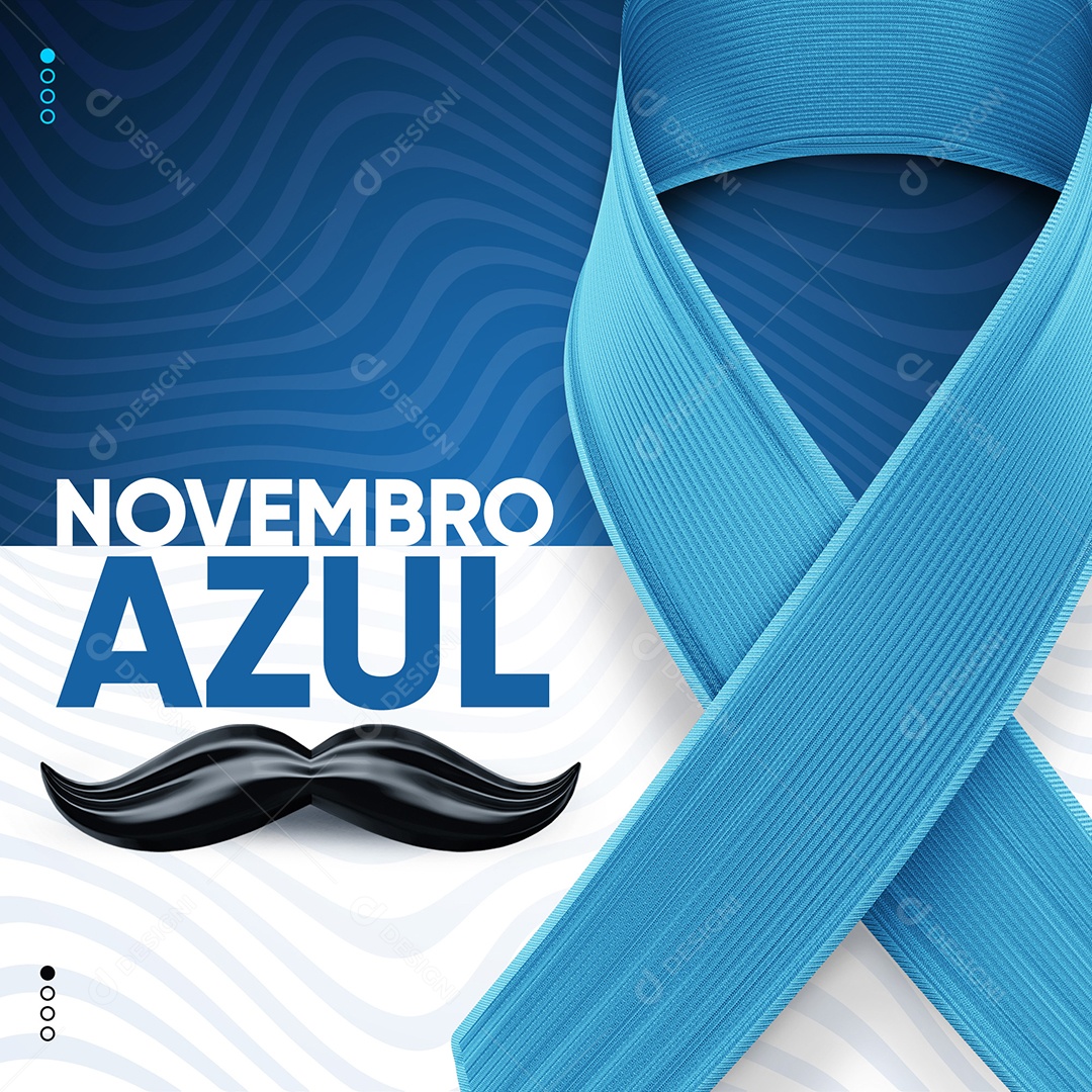 Novembro Azul Mês de Prevenção ao Câncer de Próstata Social Media PSD Editável