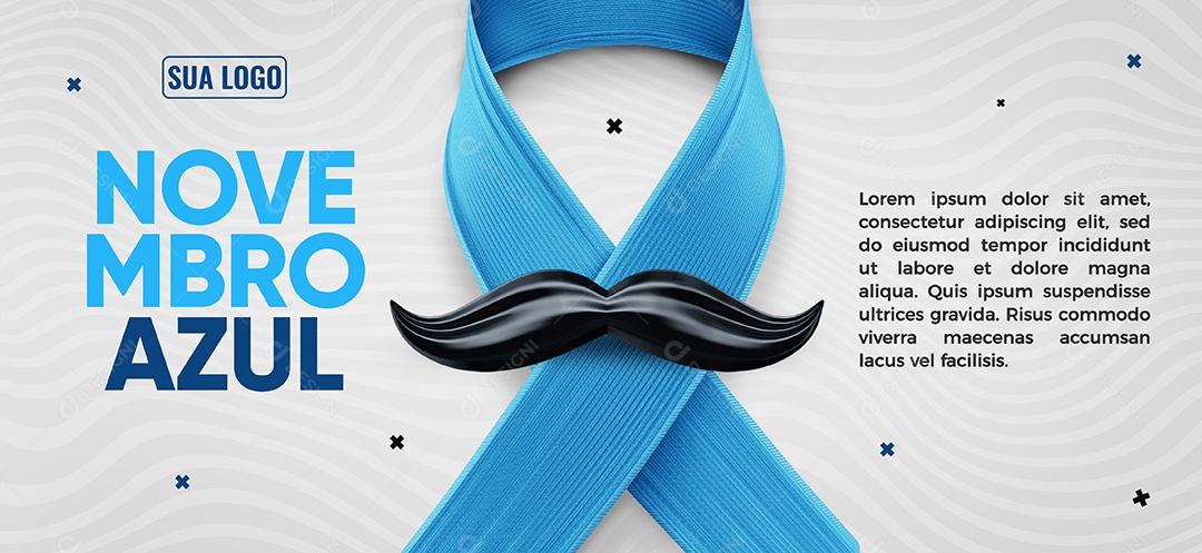 Banner Novembro Azul Mês de Prevenção ao Câncer de Próstata Social Media PSD Editável