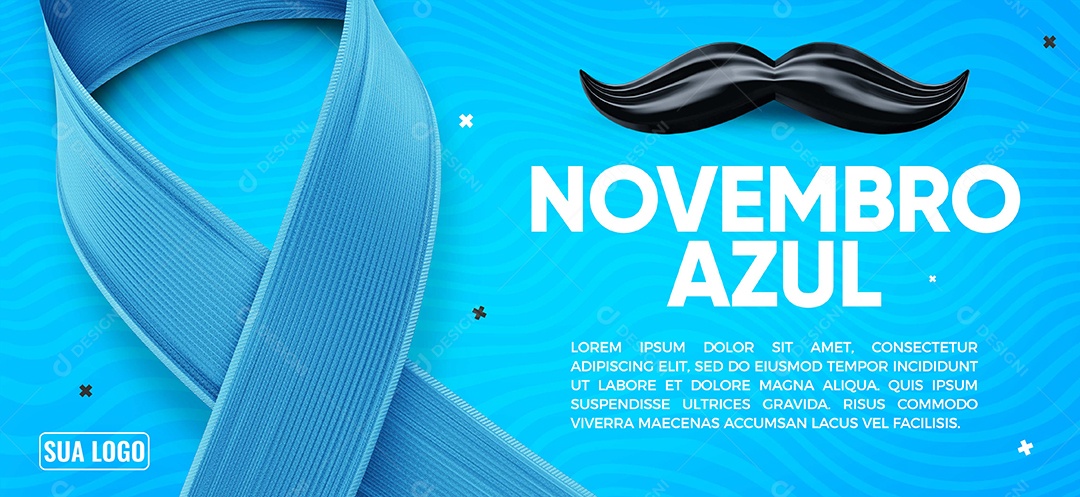 Banner Novembro Azul Mês de Prevenção ao Câncer de Próstata Social Media PSD Editável