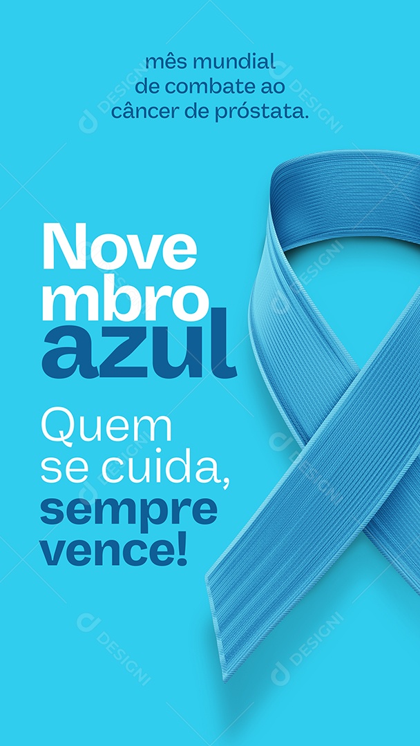 Story Mês Mundial de Combate ao Câncer de Próstata Novembro Azul Social Media PSD Editável