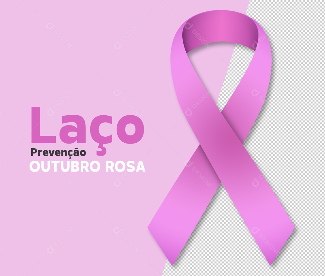 Laço Outubro Rosa PSD