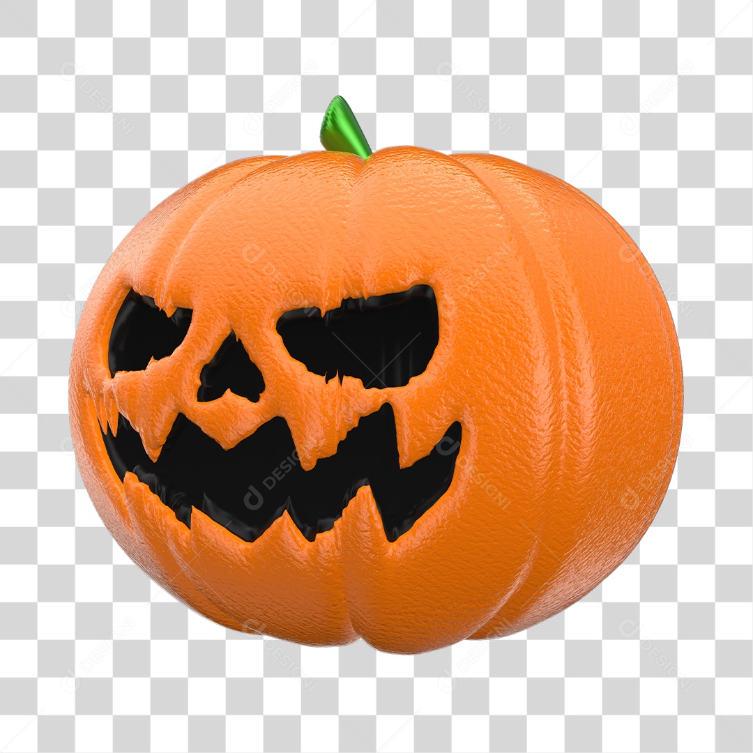 Abóbora de Halloween Elemento 3D PNG