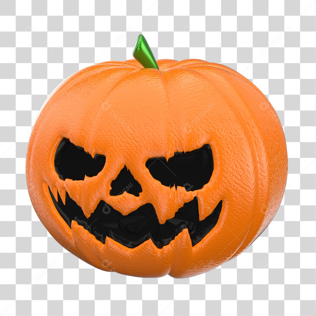 Abóbora de Halloween Elemento 3D PNG