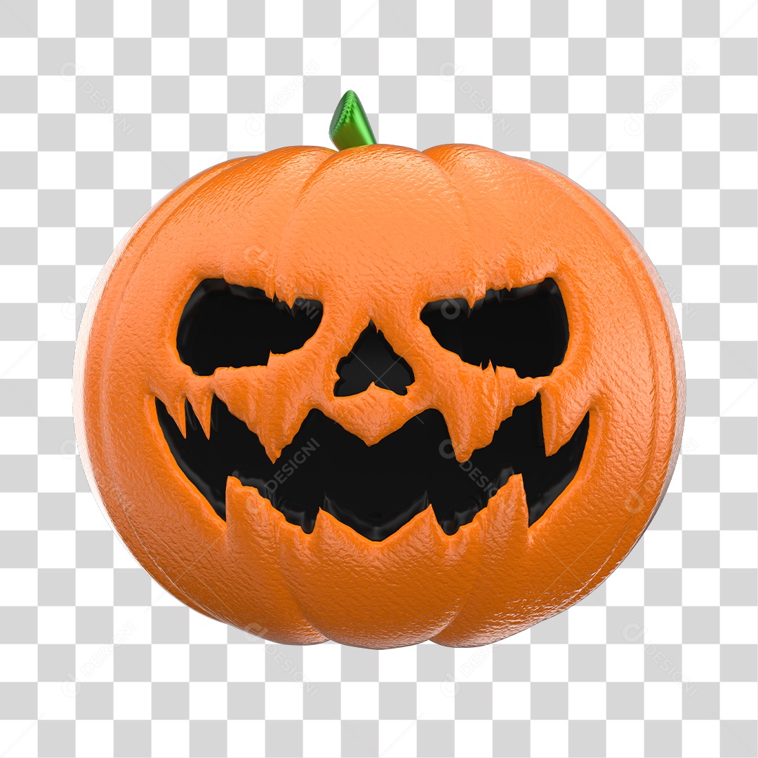 Abóbora de Halloween Elemento 3D PNG