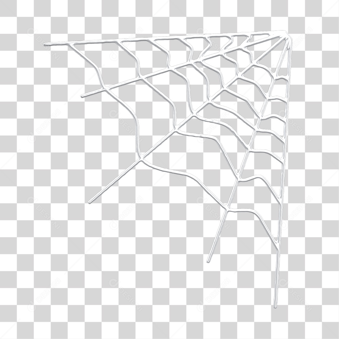 Elemento de Halloween Teia de Aranha 3D PNG