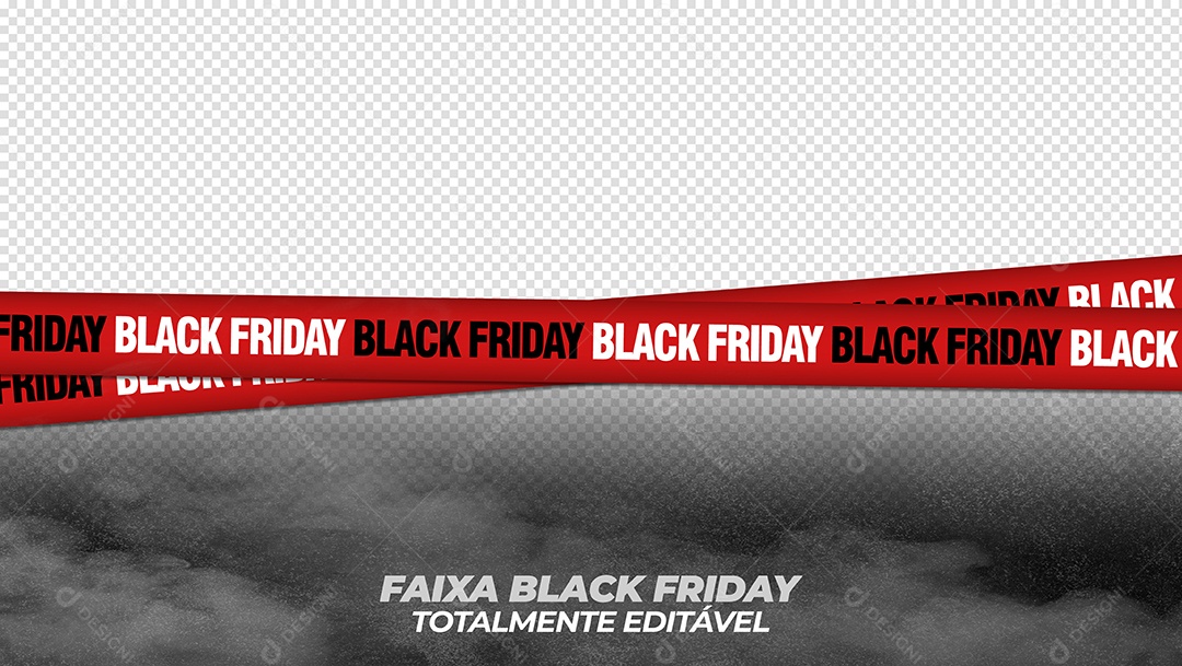 Elemento 3D Para Composição Fitas Vermelhas Branca PSD