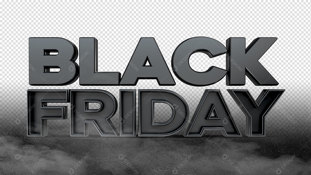 Texto 3D Para Composição Black Friday Cinza PSD