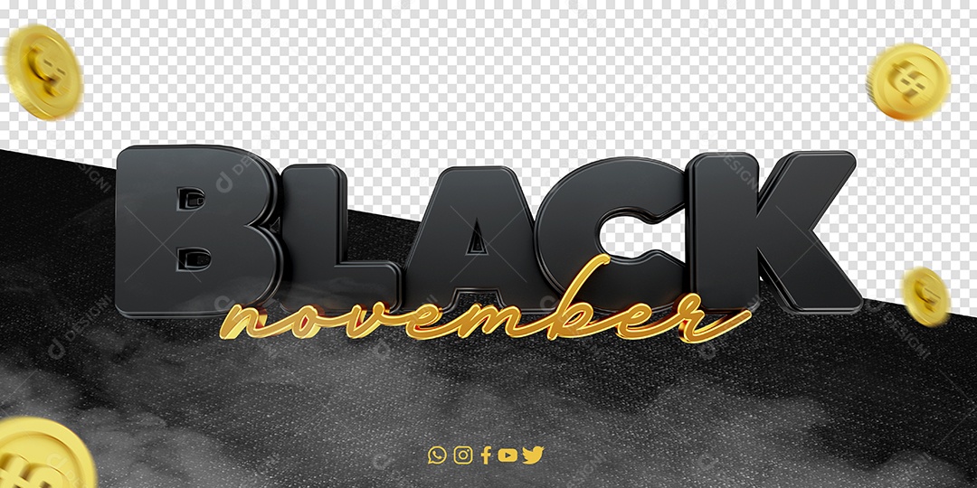 Texto 3D Para Composição Black Friday Cinza PSD