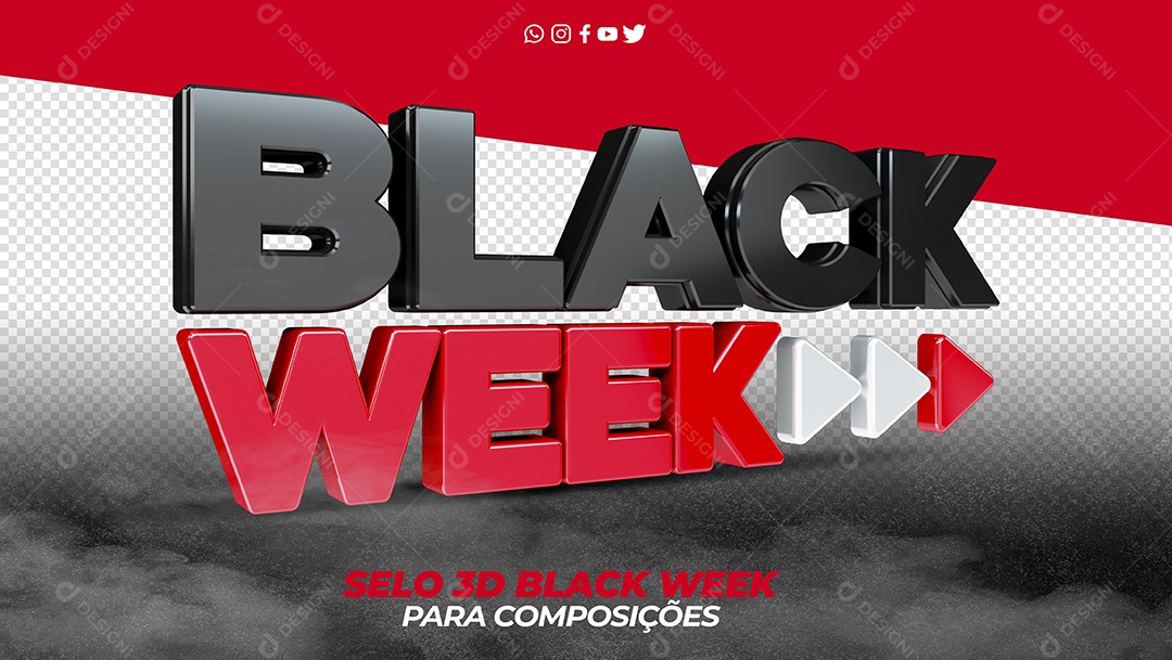 Texto 3D Para Composição Black Friday Cinza PSD