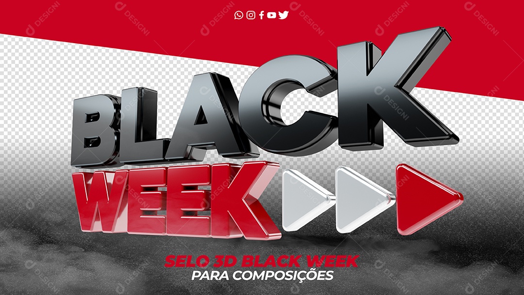 Texto 3D Para Composição Black Friday Cinza PSD