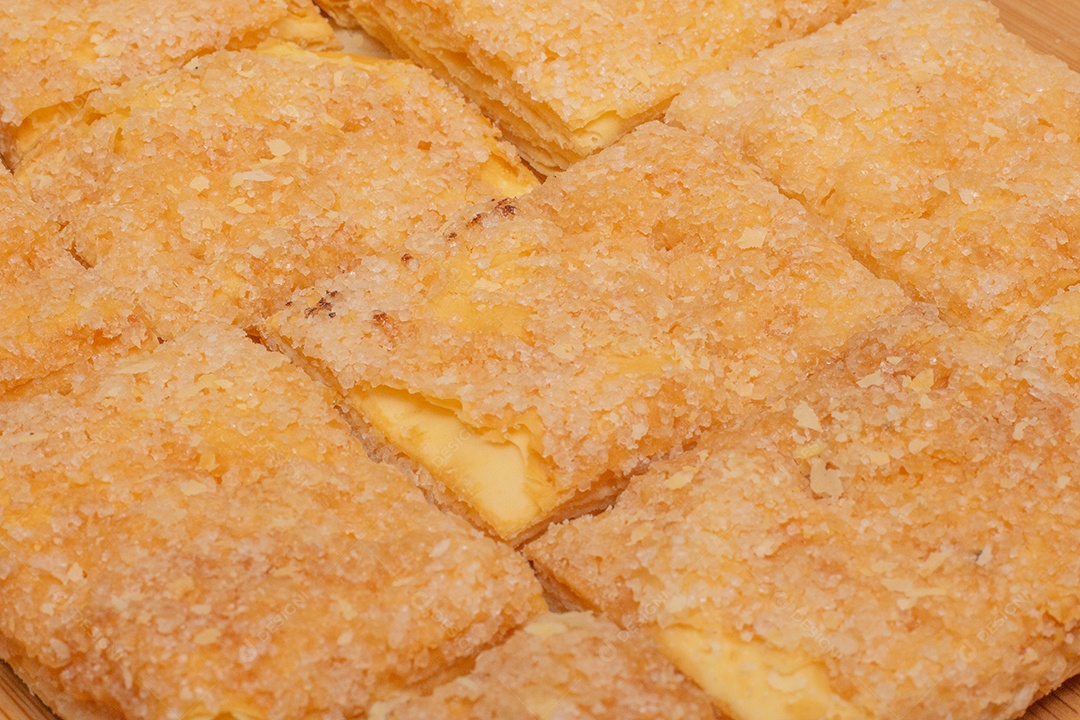 vista superior cheia de açúcar granulado