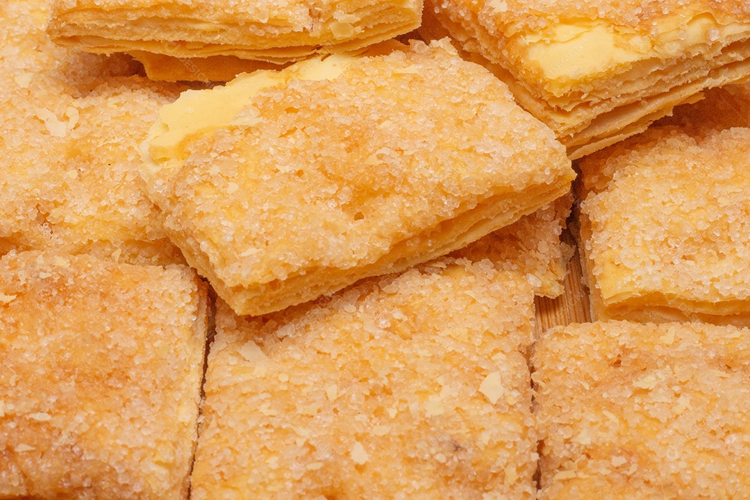 vista superior cheia de açúcar granulado