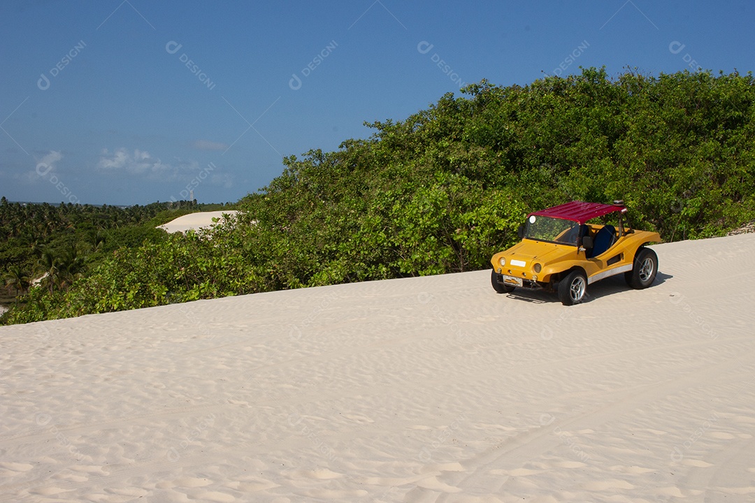 carro de praia na praia em um dia ensolarado