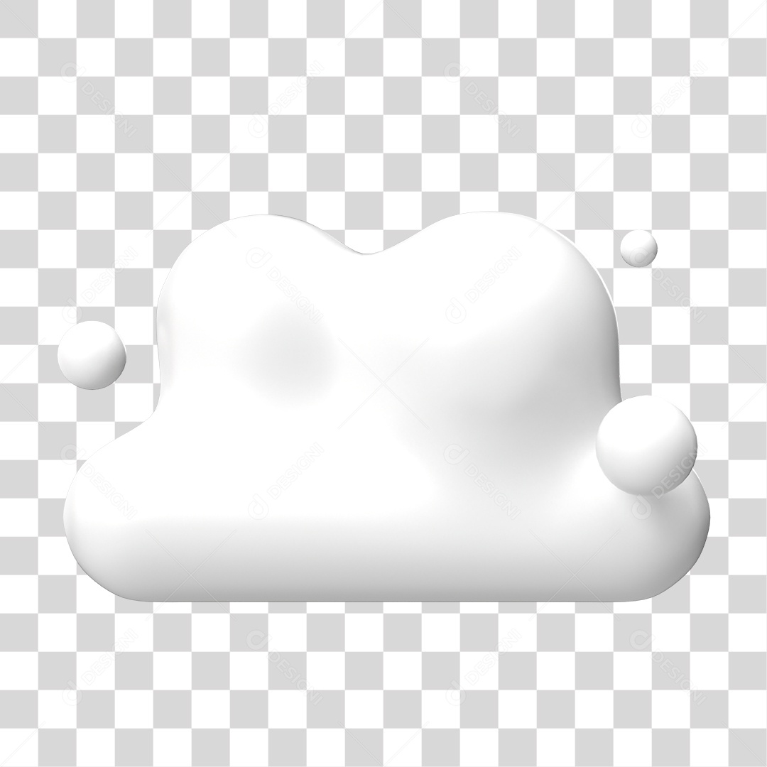 Elemento 3D de Nuvem PNG Transparente