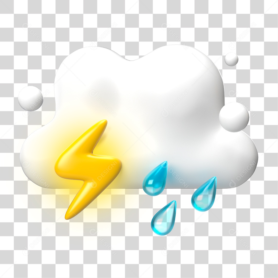 3D Element Illustrating Weather Forecast Transparent PNG