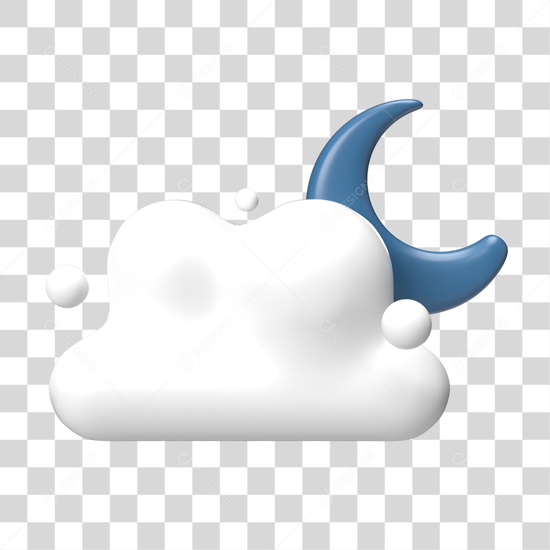 Elemento 3D Ilustrando Previsão do Tempo PNG Transparente