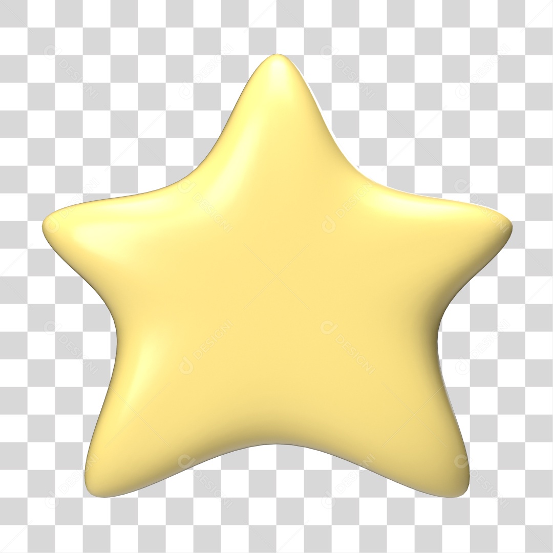 Elemento 3D de Estrela PNG Transparente