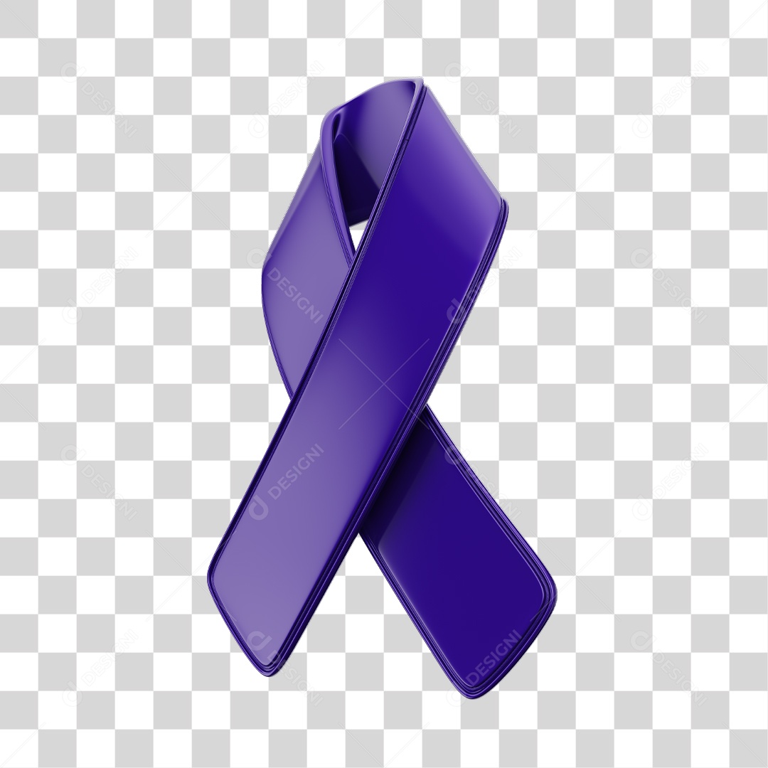 Ribbon Purple Bow February Concept Purple 3D Element PNG