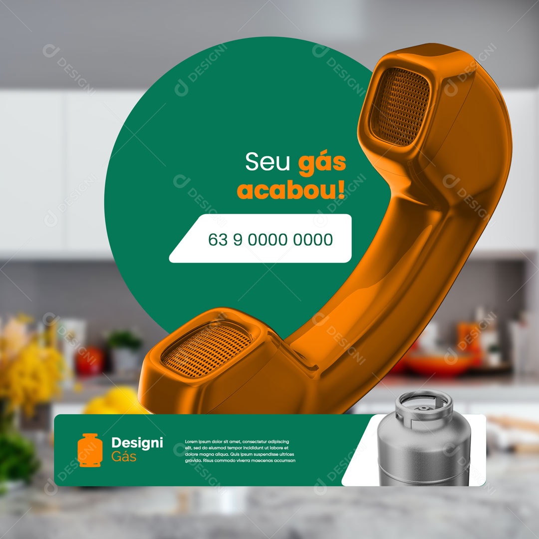 Distribuidora de Gás de Cozinha Media PSD Editável PSD Editável