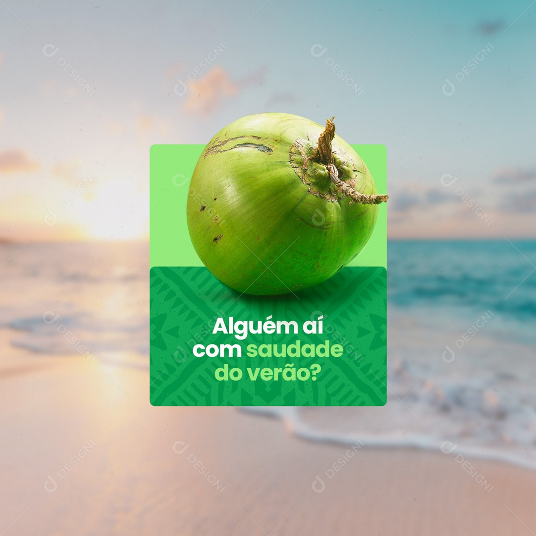 Social Media Água de Coco PSD Editável