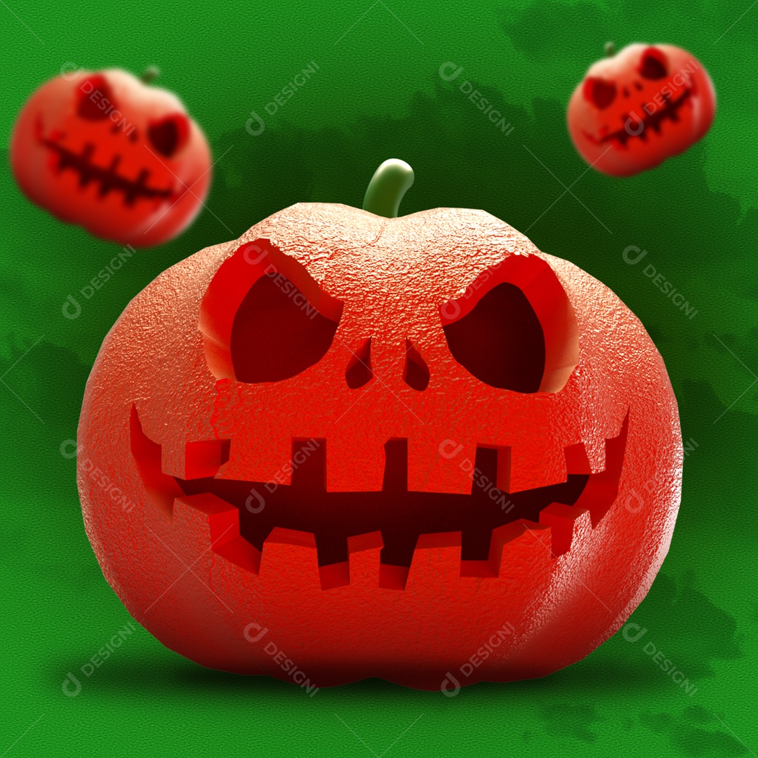 Abobóra de Halloween Elemento 3D PSD