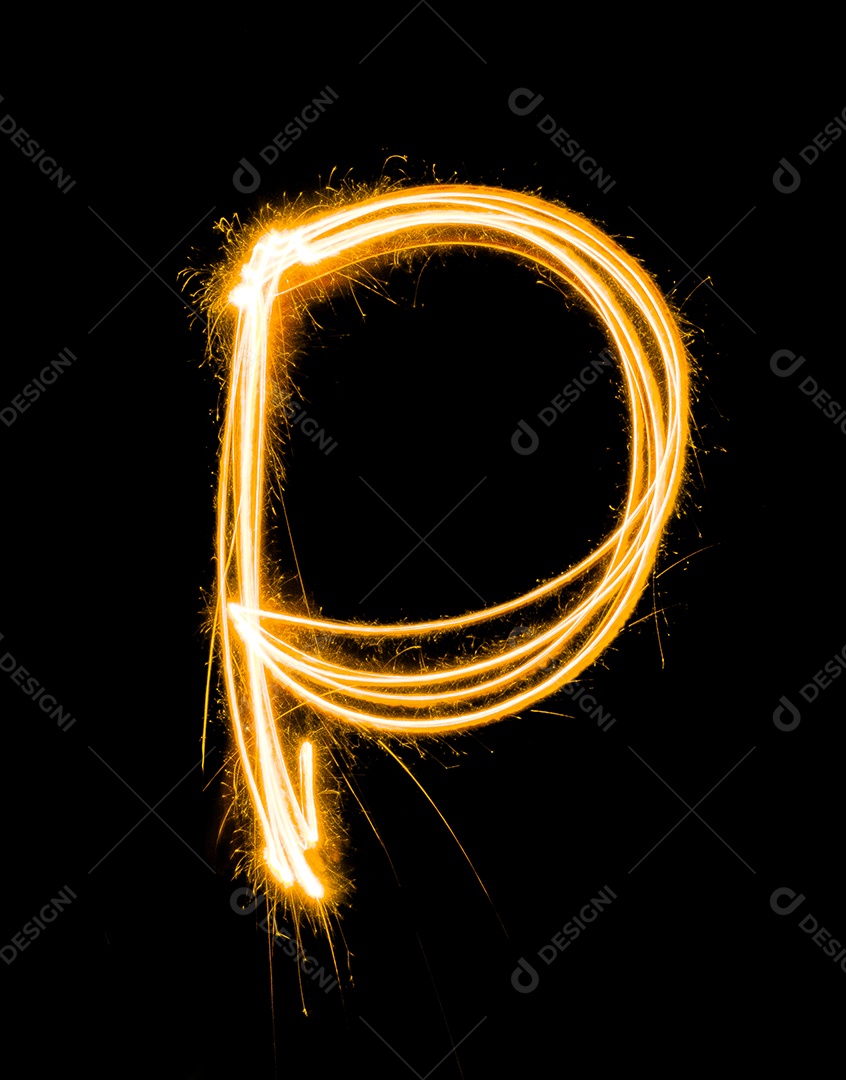 Pintura leve P em fundo preto