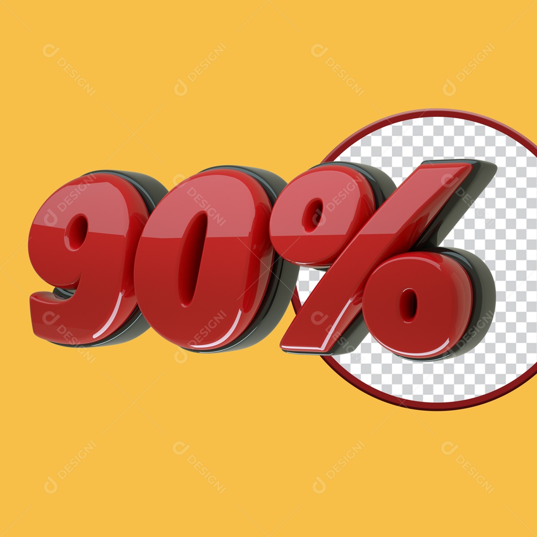 Selo 3D Desconto de 90% PSD