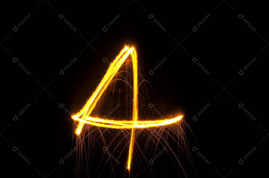 pintura clara número quatro no fundo traseiro, desfoque