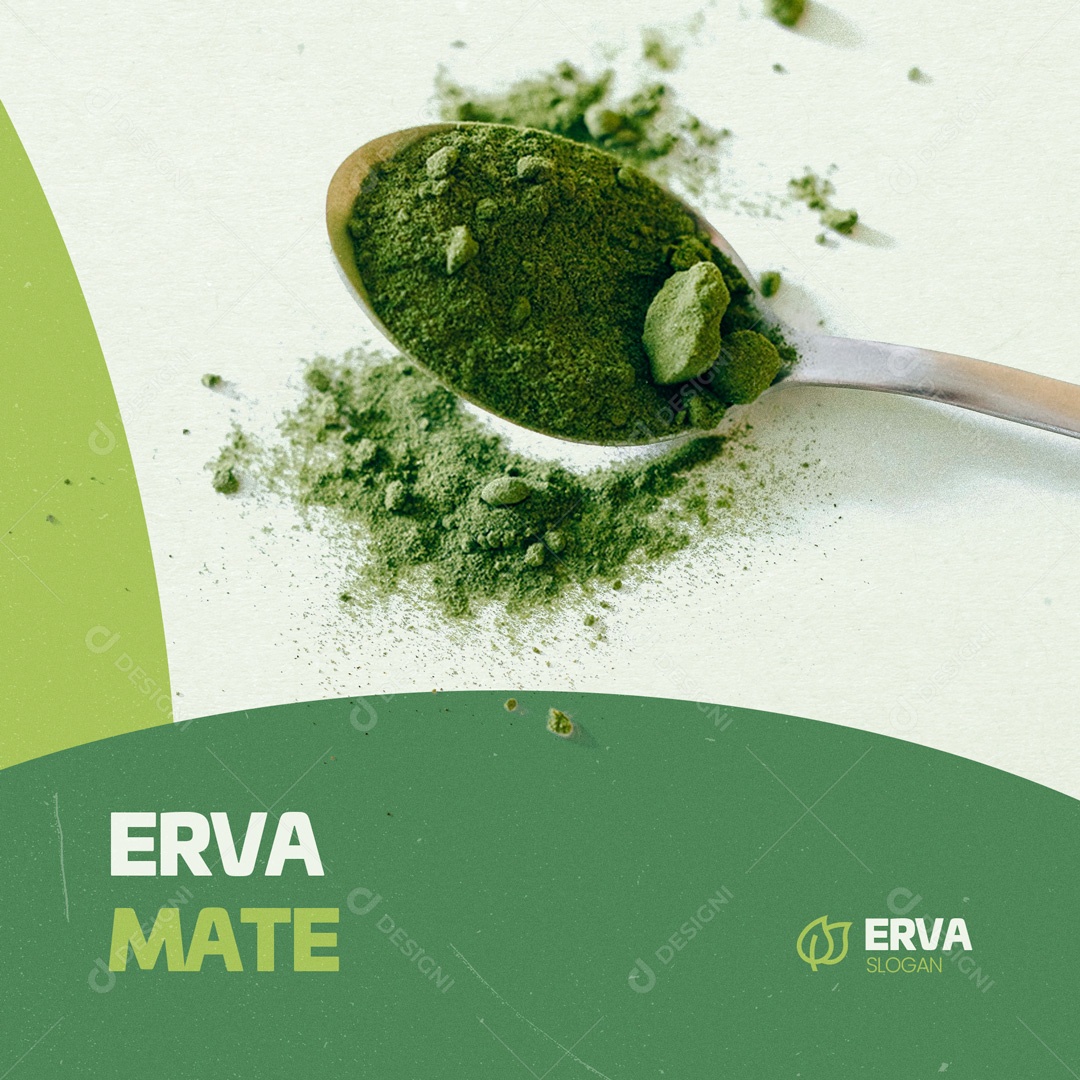 Loja de Ervas Naturais Erva Mate Social Media PSD Editável