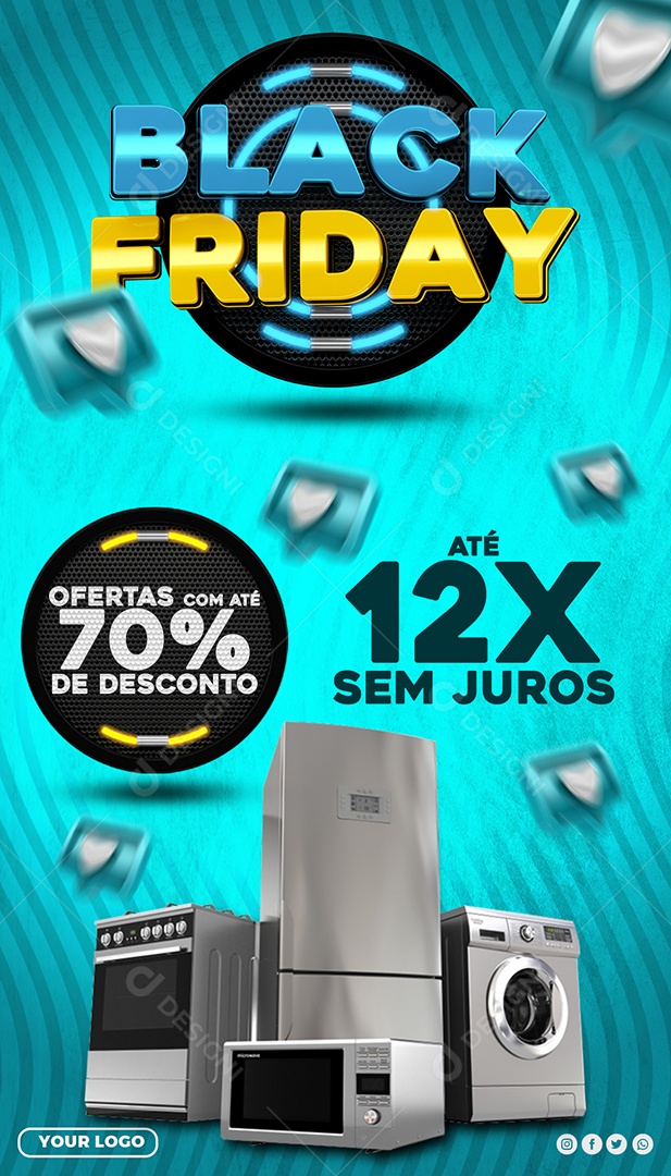 Esquenta Black Promoção é Aqui Social Media PSD Editável