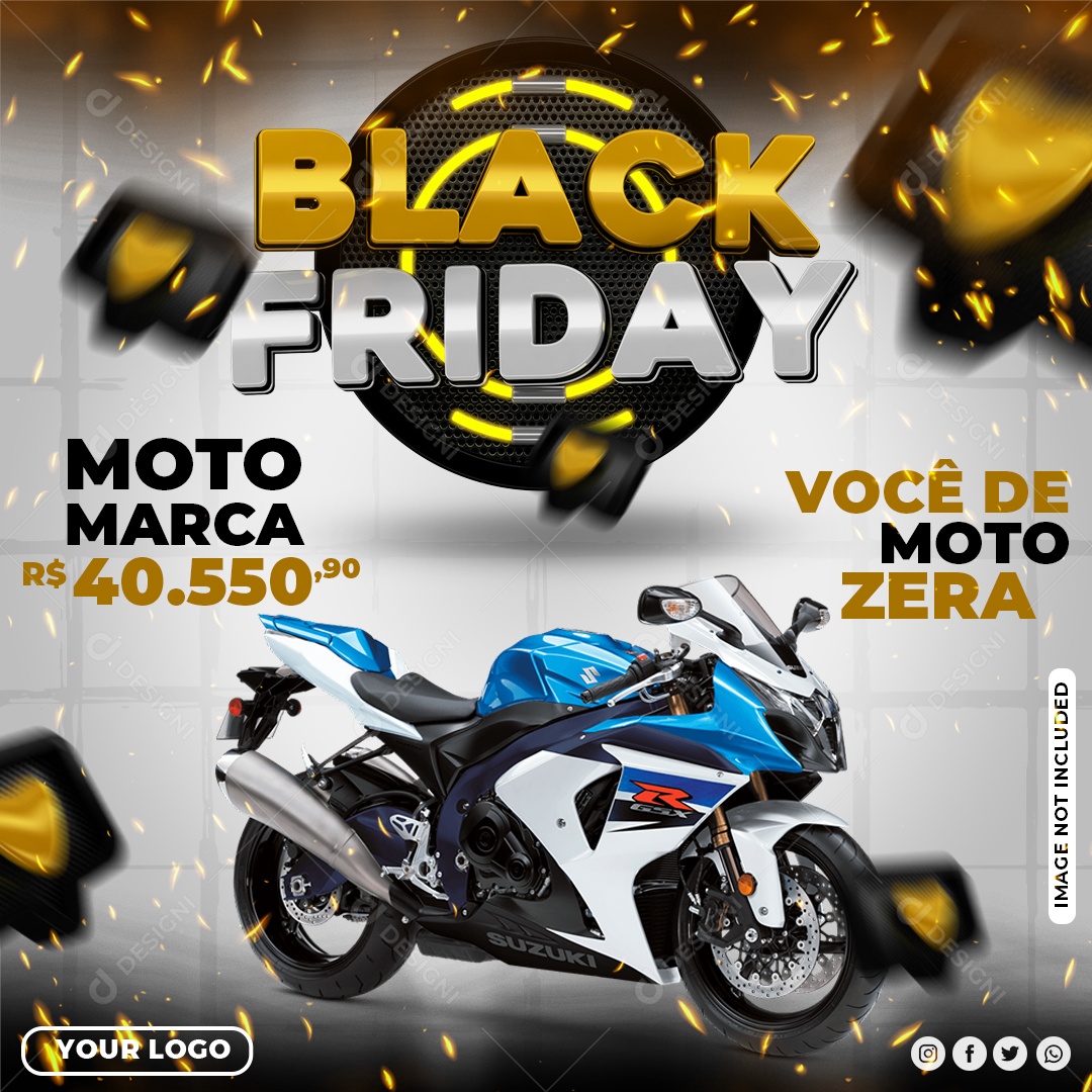 Esquenta Black Promoção é Aqui Social Media PSD Editável