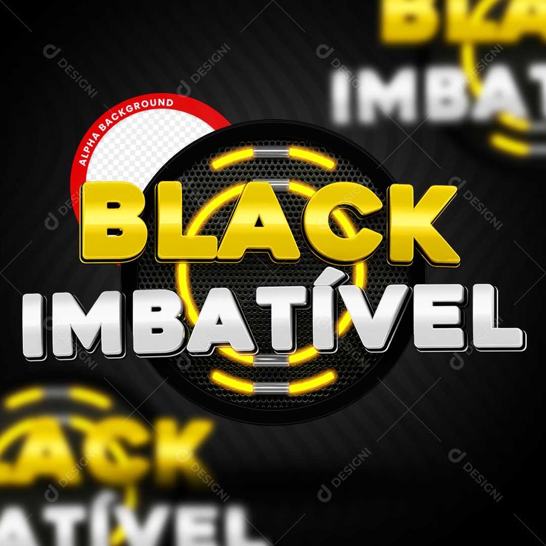 Selo 3D Para Composição Black Friday Promoção PSD