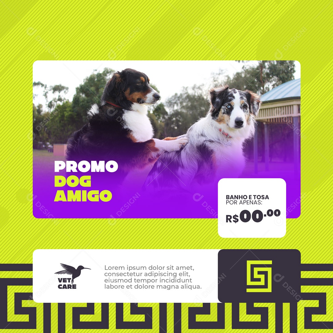 Clínica Veterinária e Pet Shop Social Media PSD Editável