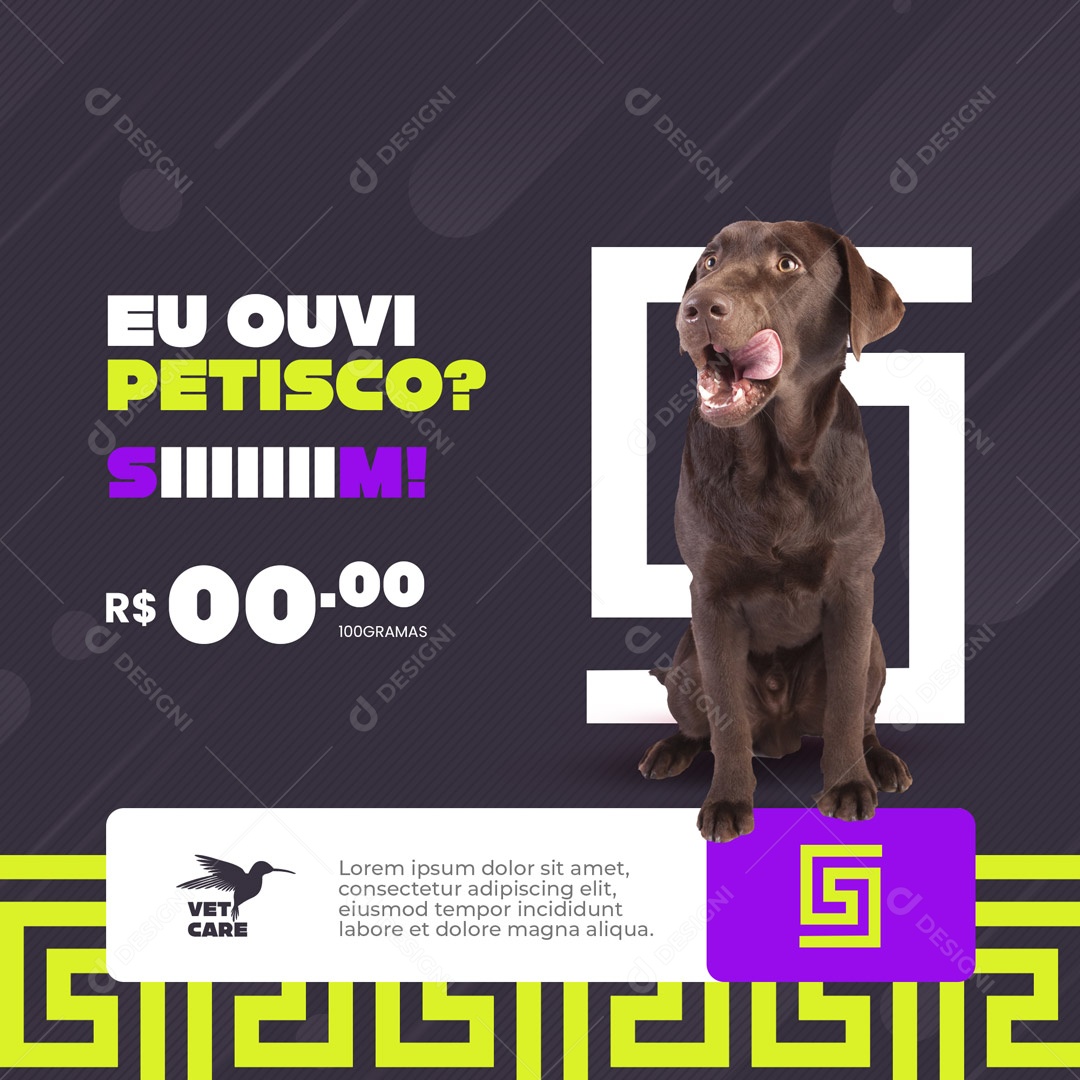 Clínica Veterinária e Pet Shop Social Media PSD Editável