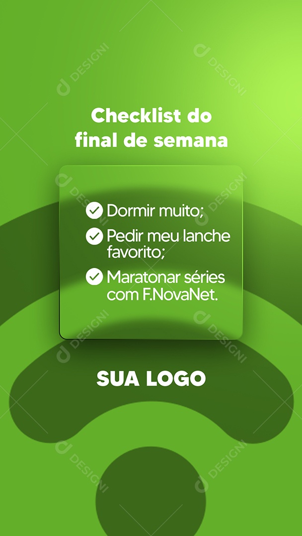 Checklist Do Final De Semana Maratonar Series Com O Melhor Wi-Fi Social Media PSD Editável